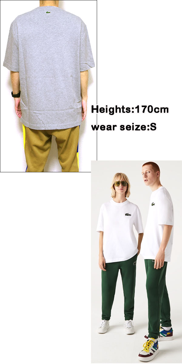 ラコステ Tシャツ 半袖 レディース メンズ LACOSTE オーバーサイズ ルーズフィット ビッグシルエット ロゴTシャツ コットン 春夏 TH0062