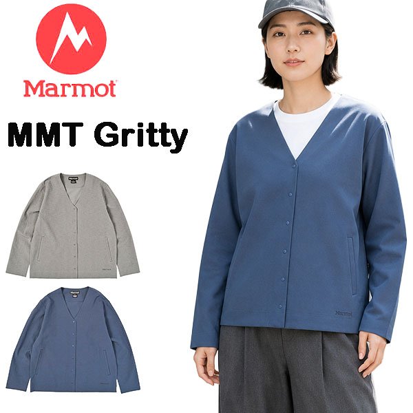 マーモット ノーカラー ジャケット レディース Marmot MMT Gritty Shirt MTSS26WSH054 ノーカラーシャツ 軽量 撥水 長袖 シャツジャケット アウトドア 速乾 東レ リランチェ