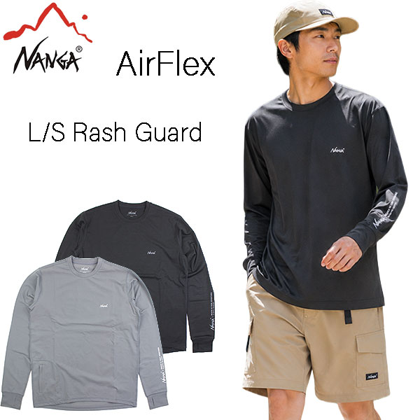 乐天商城 - NANGA ナンガ ラッシュガード メンズ 長袖 AirFlex L/S RASH GUARD N2500-1L519A 水陸両用 UPF50+ UVカット 吸水速乾 ストレッチ アウトドア 2026春夏 新作