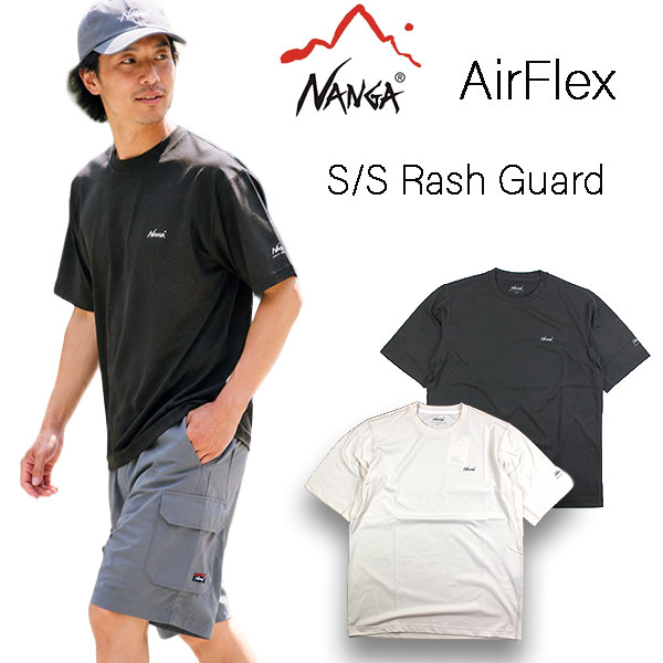 乐天商城 - ナンガ NANGA ラッシュガード Tシャツ メンズ AirFlex RASH GUARD TEE N2610-1M154A 水陸両用 半袖 UPF50+ UVカット 吸水速乾 アウトドア 2026春夏 新作