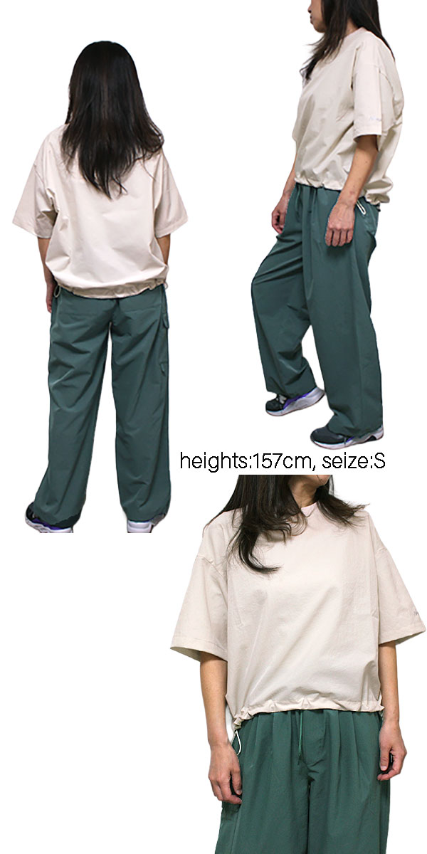 NANGA ナンガ レディース 半袖 Tシャツ ドローコード 速乾 通気性 軽量 DotAir ドットエア COMFY S/S TEE W ウィメンズ ドローコード ゆったり アウトドア キャンプ 夏 春夏 女性用 N2611-1M021B