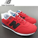 ニューバランス レディース キッズ レッド スニーカー KL574A2G NEW BALANCE ジュニア ランニング