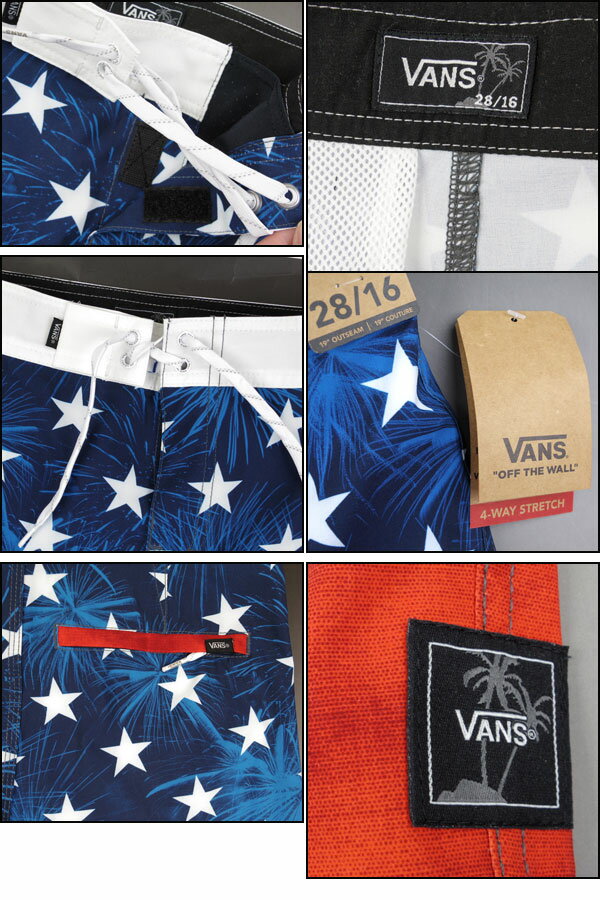 バンズ 水着 キッズ VANS サーフパンツ BOYS ERA BOARDSHORT American Flag ボードショーツ