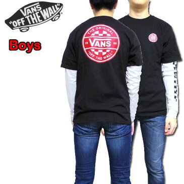 バンズ ロンT キッズ Tシャツ VANS 長袖 CHECKER CO.TWOFER BOYS ボーイズ 19新作 男の子 120 130 140 150 160 170cm