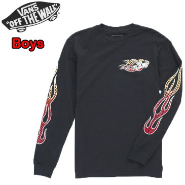 バンズ ロンT キッズ ボーイズ BOYS BURNOUT L/S TEE VANS Tシャツ 長袖 男の子 ブランド 120 130 140 150 160 170cm