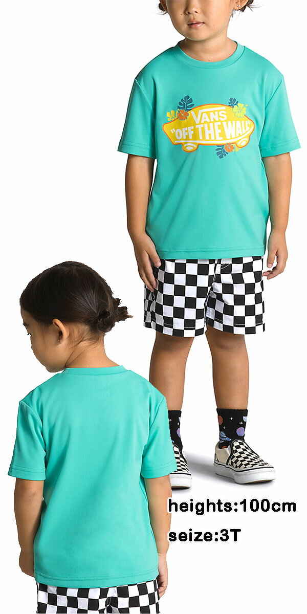 バンズ キッズ ラッシュガード 女の子 男の子 半袖 tシャツ VANS KIDS ALWAYS ALOHA SUN TEE ブランド 速乾 伸縮性 2