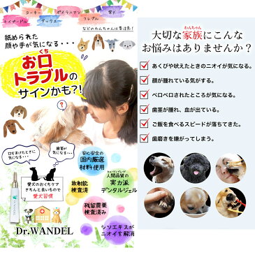 愛犬の歯周病予防 犬用デンタルケア ジェル Dr.wandel ドクターワンデル 30g(1ヶ月分) リボーテ(re:beaute)公式ストア 歯周病対策 犬 口臭 ペット 口臭ケア ペット 歯磨き