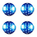 電飾 2連 LED 点灯 点滅 4個セット ボタン電池 (CR927対応) 磁気スイッチ ワイヤレス ジオラマ プラモデル ライト フィギュア 磁石 小型 照明 極小 (ホワイト)