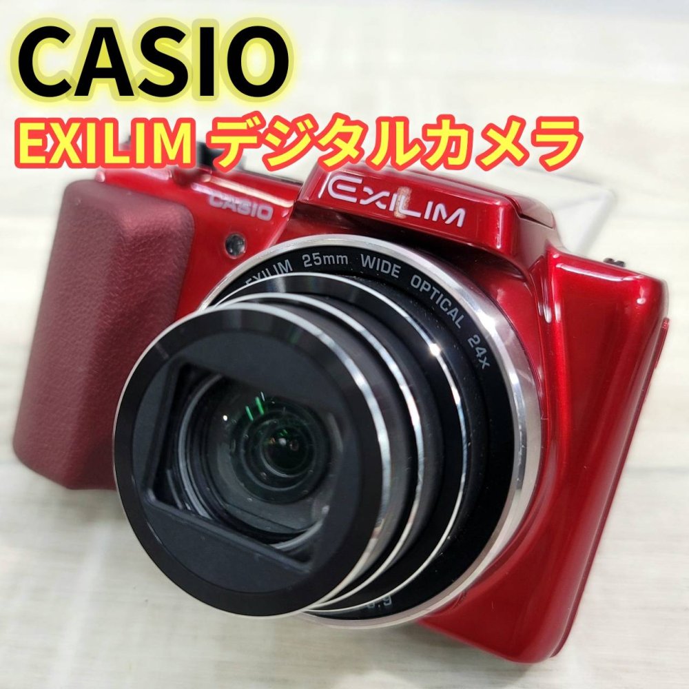 【中古】CASIO デジタルカメラ EXILIM 1610万画素 光学ズーム24倍 EX-H60RD(2)
