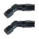 オイルクーラー ホースエンド アダプター 45° 2個セット アルミ製 フィッティング AN4 AN6 AN8 AN10 AN12 冷却系 継手 鍛造 社外品 ...