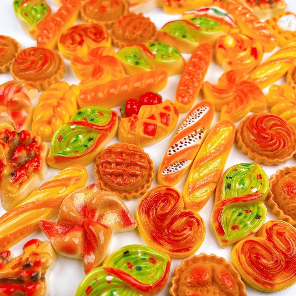 ミニチュアフード 40個 / 50個セット ドールハウス デコパーツ アクセサリー レジン DIY ハンドメイド ..