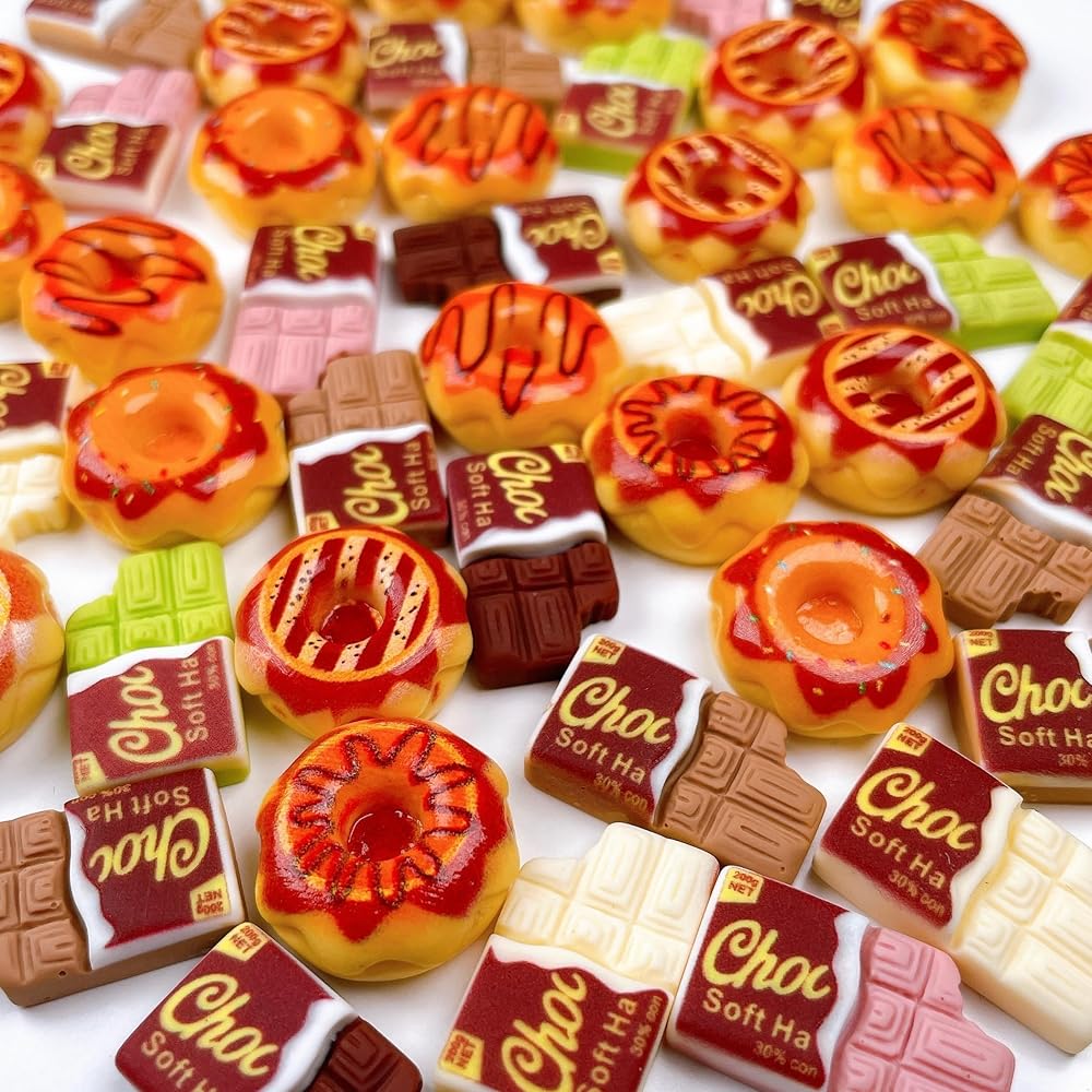 ミニチュアフード 40個 / 50個セット ドールハウス デコパーツ アクセサリー レジン DIY ハンドメイド ..