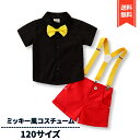 サスペンダー 子供服 コスチューム セットアップ おでかけ 半袖 記念写真 (120サイズ)