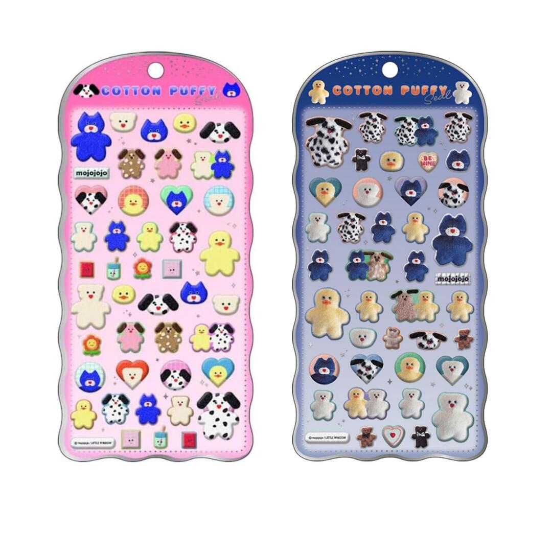 【mojojojo　2枚】コットンパフィー mojojojo シール 137667 137668ぷっくり 立体 ふわふわ COTTON PUFFY クラックス CRUX 痛バ 推し活 デコシール【mojo2枚】