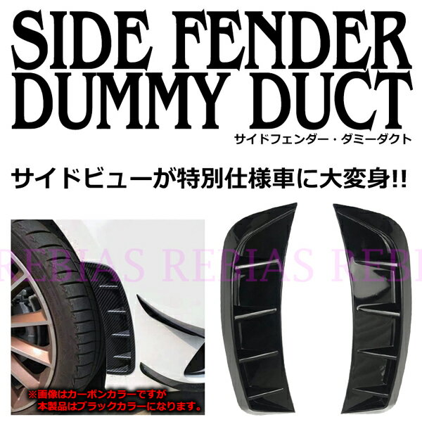 サイドフェンダー ダミーダクト ブラック スポーツカー エアロ カスタム