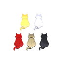 キャット 2 エンブレム 猫 CAT メタル ステッカー カスタム パーツ