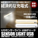 【メール便対応可能】 自動点灯 LED ライト 新生活 USB充電式 照明 フット ガイドライト 人感センサー搭載 簡単設置 リビング 階段 玄関