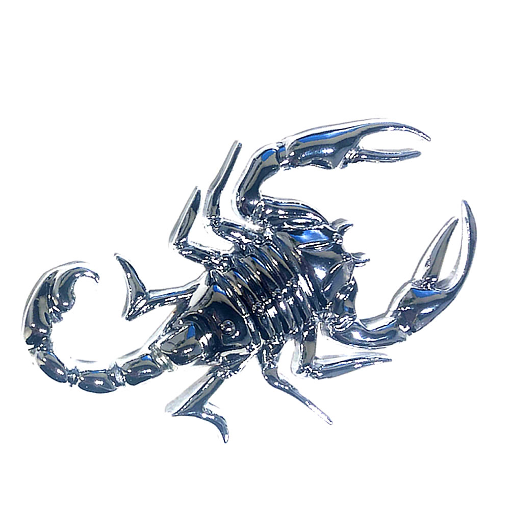 【メール便対応可能】スコーピオン エンブレム メタル さそり 蠍 爬虫類 クロカン アウトドア ステッカー カスタム 外装のサムネイル