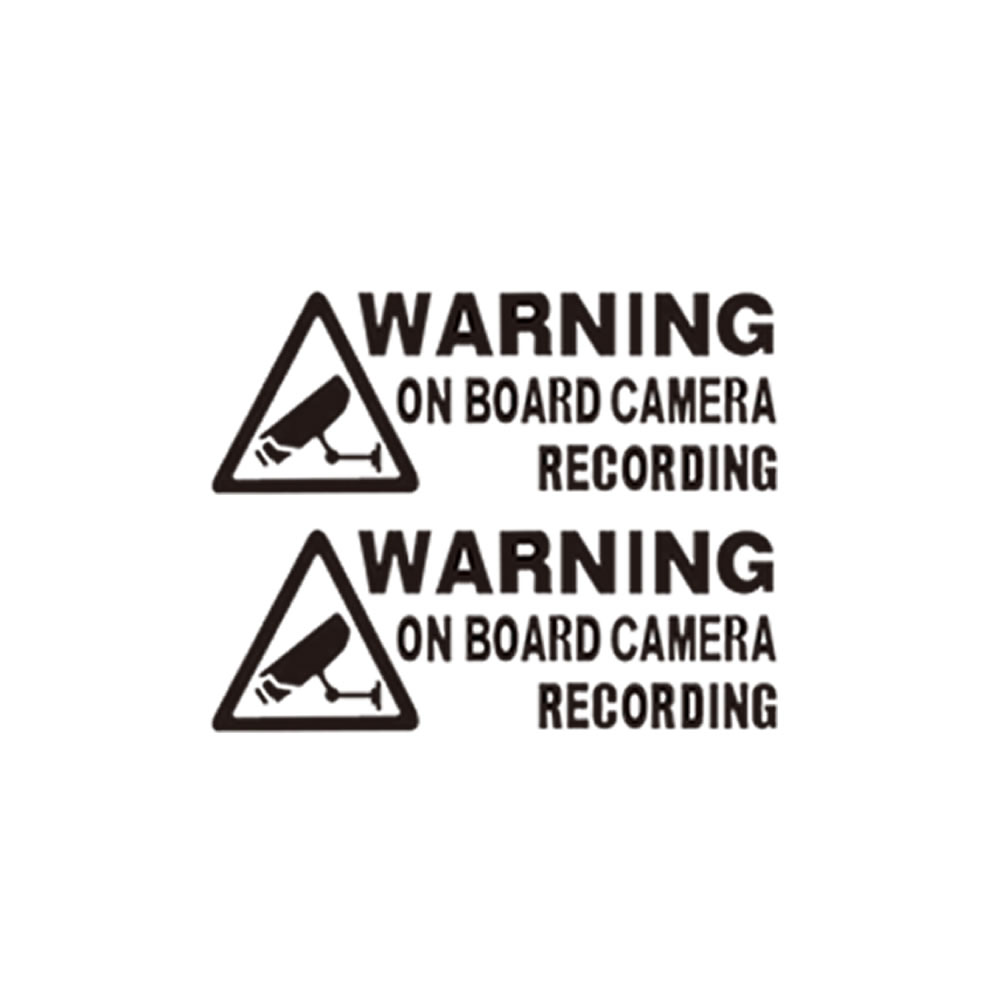 樂天商城 - 【メール便対応可能】ステッカー WARNING REC 2枚セット ドラレコ 録画 抑止 煽り運転 シール 家電 カスタム ドレスアップ