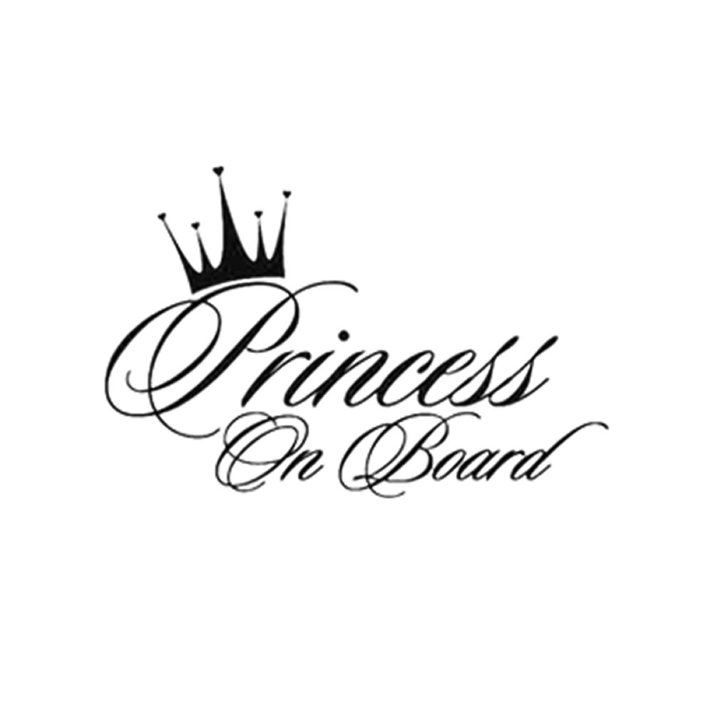 楽天リヴァイアス 楽天市場店【メール便対応可能】ステッカー PRINCESS ON BOARD プリンセス 王族 皇族 お姫様 シール 車 バイク 家電 カスタム ドレスアップ