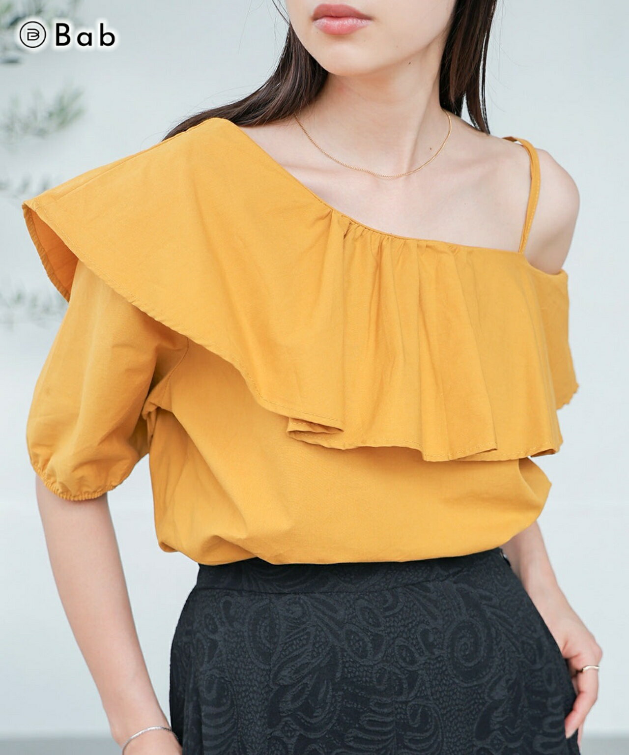 【60%OFF★11月26日9:59まで】Bab バブ アシンメトリーオフショルダーブラウス ブラウス トップス レディース きれいめ おしゃれ 通勤 オフィス 20代 30代 40代 50代 60代(4)