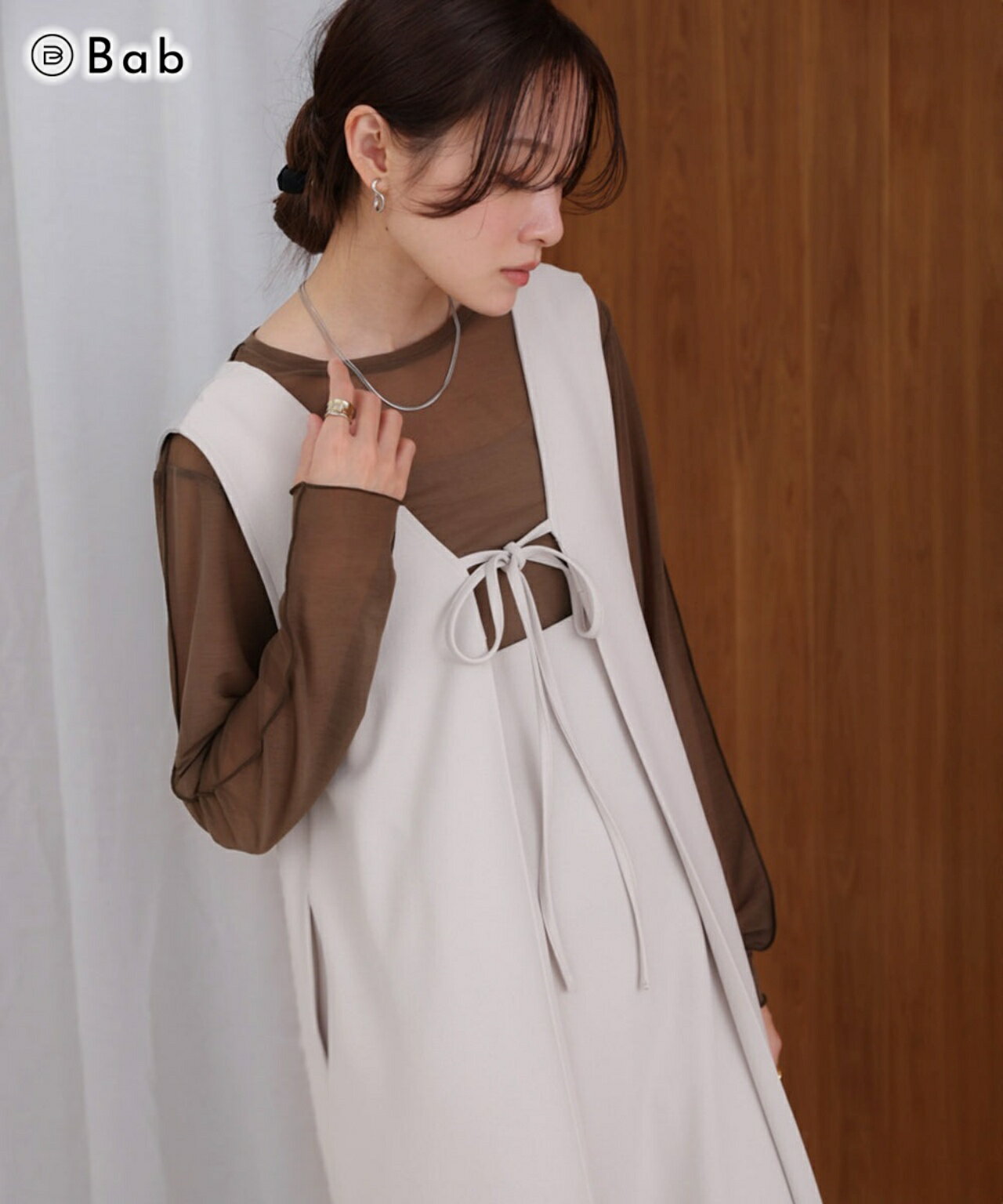 【40%OFF★11月26日9:59まで】Bab バブ イージージョーゼット前後2wayジャンパースカート ボトムス レディース 春夏 低身長さん向けサイズあり きれいめ おしゃれ 通勤 オフィス 20代 30代 40代 50代 60代