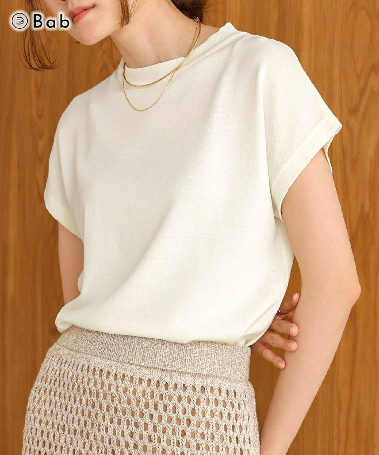 Bab バブ フレンチスリーブドライタッチトップス トップス レディース