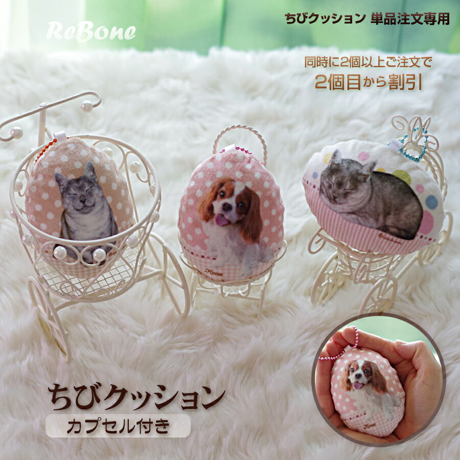 ちびクッション （ カプセル付き ）単品購入 手作り ペット 犬 猫 分骨 手のひらサイズ 送料無料