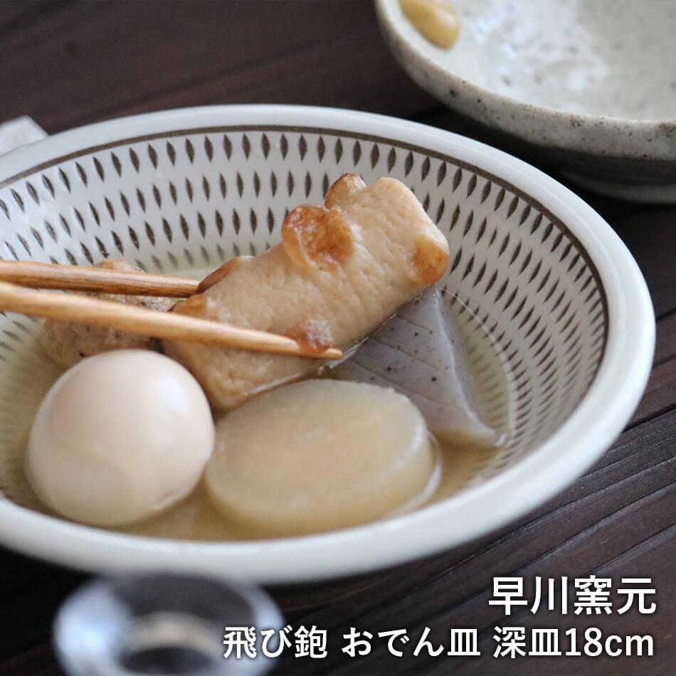 小石原焼 小石原焼き 飛び鉋 おでん皿 深皿 中皿 早川窯元 陶器 食器 器 NHK イッピンで紹介されました