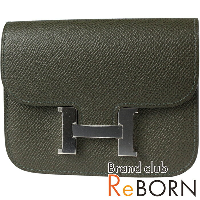 【9/25～9/30 最大50,000円OFFクーポン配布中！】【Web限定 特別価格】【未使用品】HERMES/エルメス　コンスタンス スリム　コンパクトウォレット/ベルトバッグ ウエストバッグ/ウエストポーチ　エプソン　ヴェールグリス×シルバー金具のサムネイル