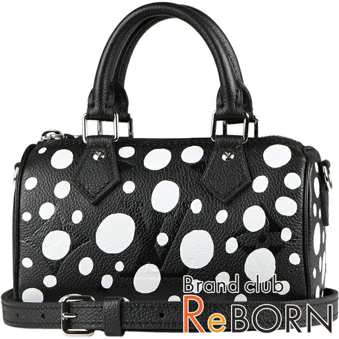 【新品】LOUIS VUITTON/ルイ ヴィトン　LV × YK ナノ スピーディ（2WAYミニハンドバッグ）　ルイ ヴィトン × 草間彌生 モノグラム アンプラント ドット　ノワール（ブラック）×ブロン（ホワイト）　M81910【安心保証付】【鑑定済】のサムネイル
