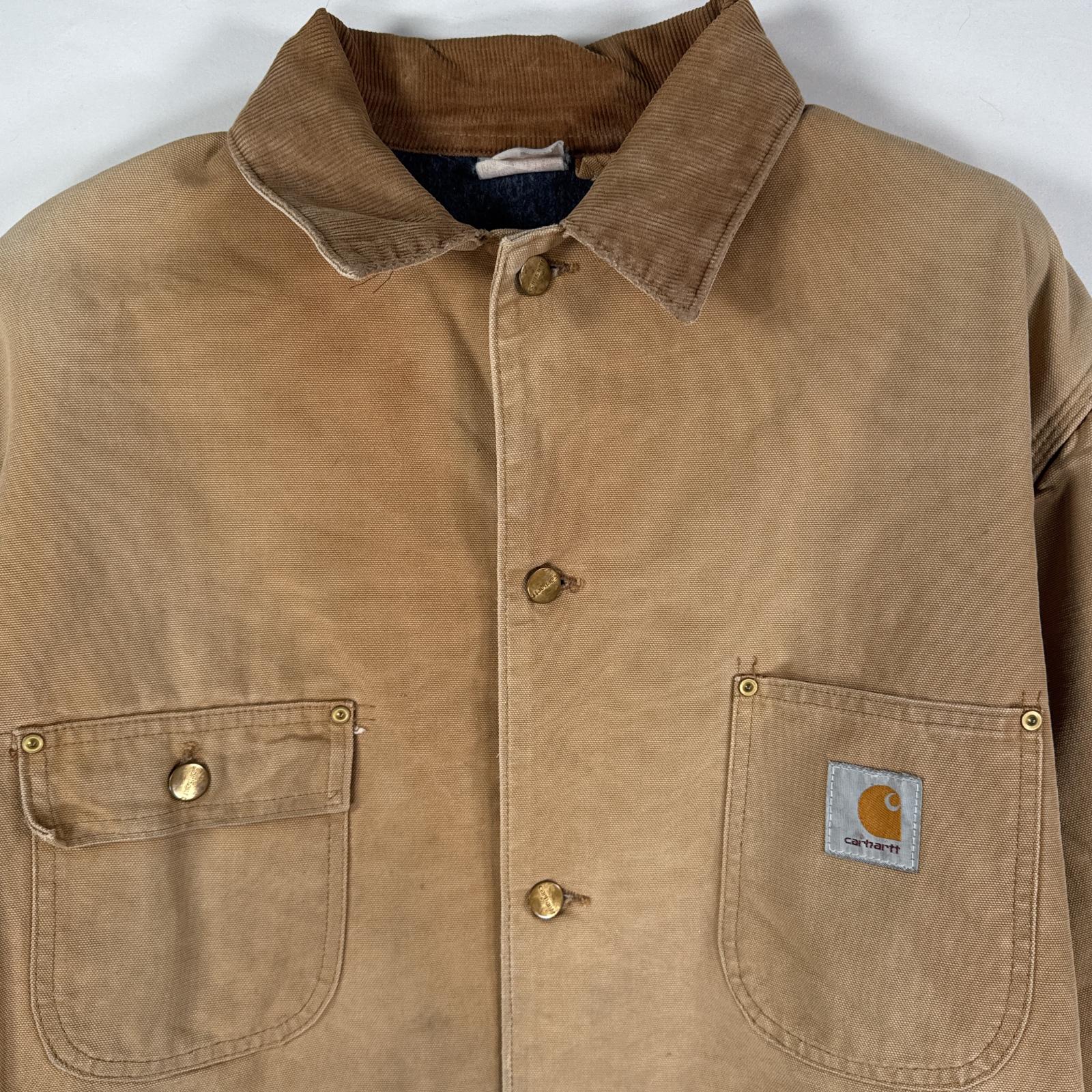 古着 90's/90年代 カーハート Carhartt ダック カバーオール ブランケットライナー ジャケット ベージュ メンズ 【中古】