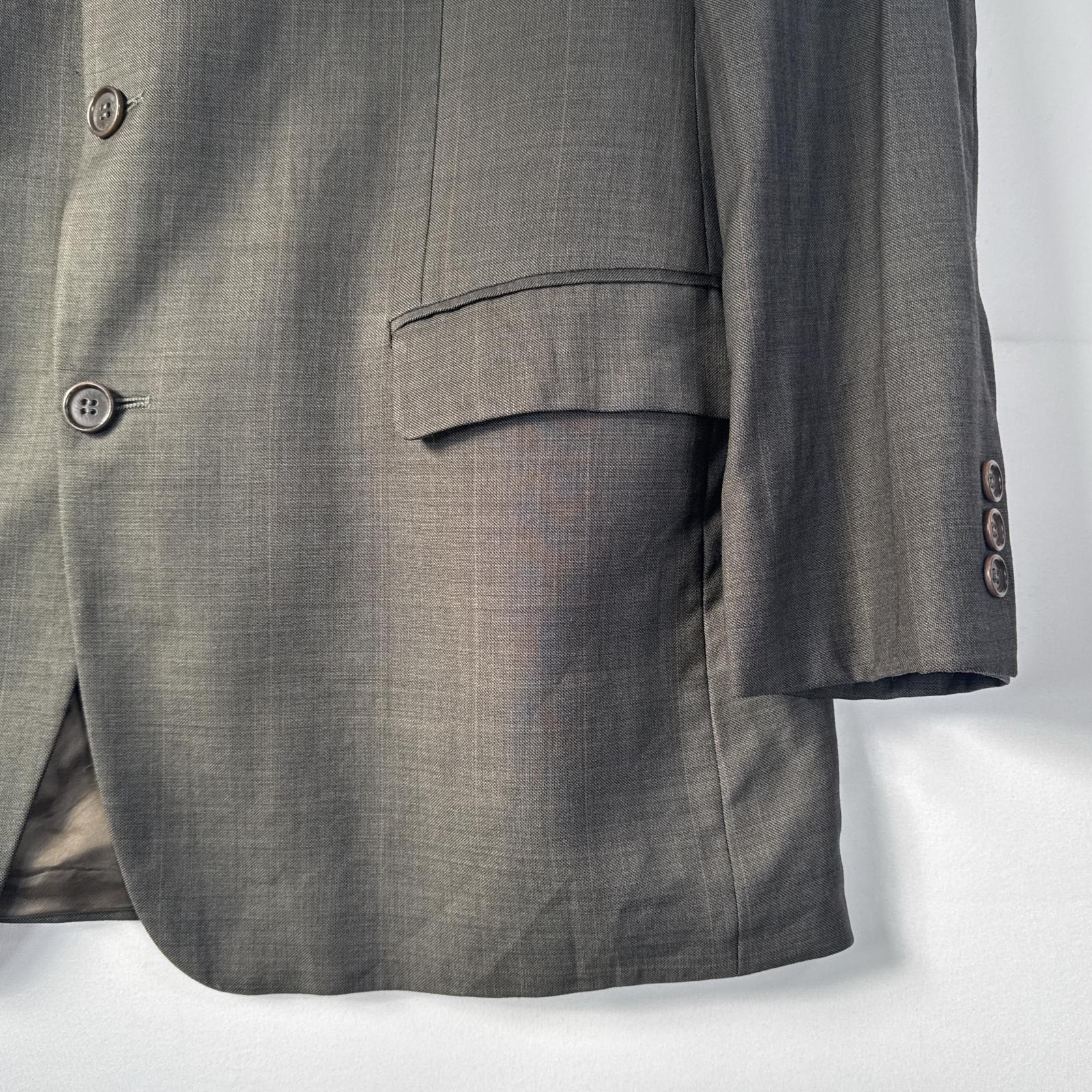古着 ブルックス Brooks テーラードジャケット ブレザー 346 スーツ 大きいサイズ グレー チェック メンズ 【中古】