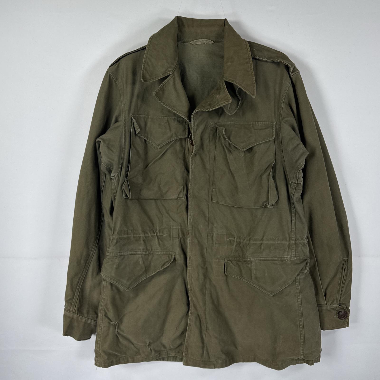 古着 40’s/40年代 ヴィンテージ ミリタリージャケット M1943 M-43 フィールドジャケット 実物 米軍 オリーブグリーン メンズ 【中古】