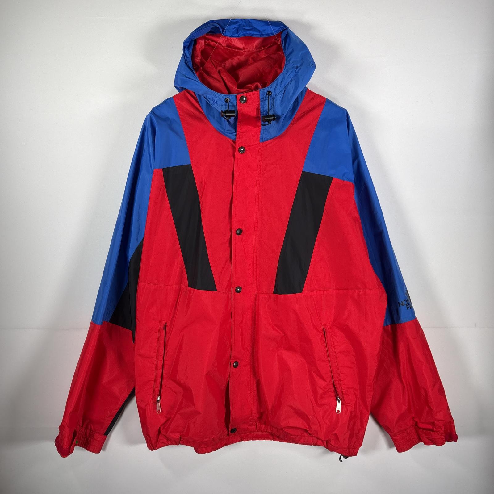 古着 90's/90年代 ザ・ノースフェイス THE NORTH FACE USA製 ナイロンジャケット ゴアテックス フーディー XL レッド メンズ 【中古】