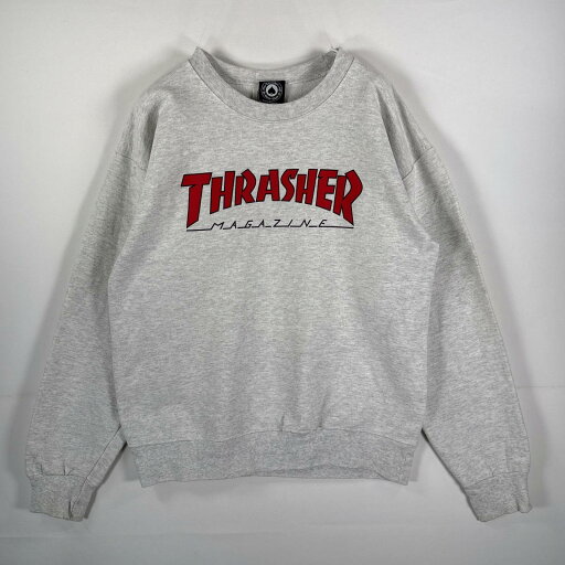 古着 スラッシャー THRASHER スウェット クルーネック ラバープリント 霜降りグレー S グレー メンズ 【中古】 古着 スラッシャー THRASHER スウェット クルーネック ラバープリント 霜降りグレー S グレー メンズ 【中古】
