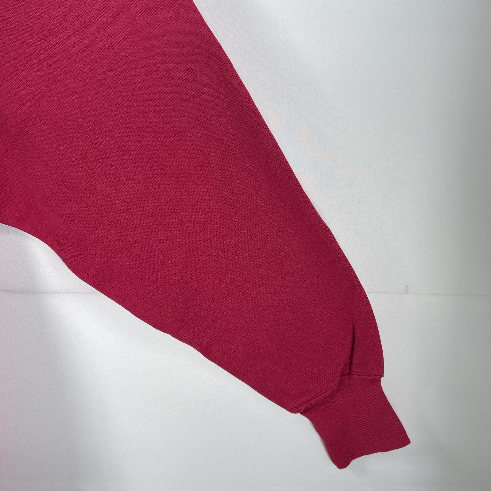 古着 90's/90年代 チャンピオン Champion USA製 スウェット リバースウィーブ 目なし クルーネック XXーLarge ピンク 無地 メンズ 【中古】