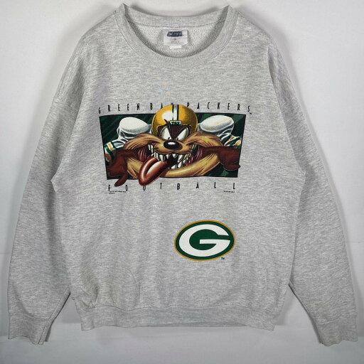 古着 90's/90年代 CSA USA製 スウェット NFL グリーンベイパッカーズ コピーライト ビッグサイズ XL グレー メンズ 【中古】 古着 90's/90年代 CSA USA製 スウェット NFL グリーンベイパッカーズ コピーライト ビッグサイズ XL グレー メンズ 【中古】