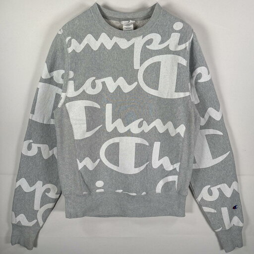 古着 チャンピオン Champion スウェット リバースウィーブ ラバープリント クルーネック 厚手 SMALL(JPN L) グレー メンズ 【中古】 古着 チャンピオン Champion スウェット リバースウィーブ ラバープリント クルーネック 厚手 SMALL(JPN L) グレー メンズ 【中古】