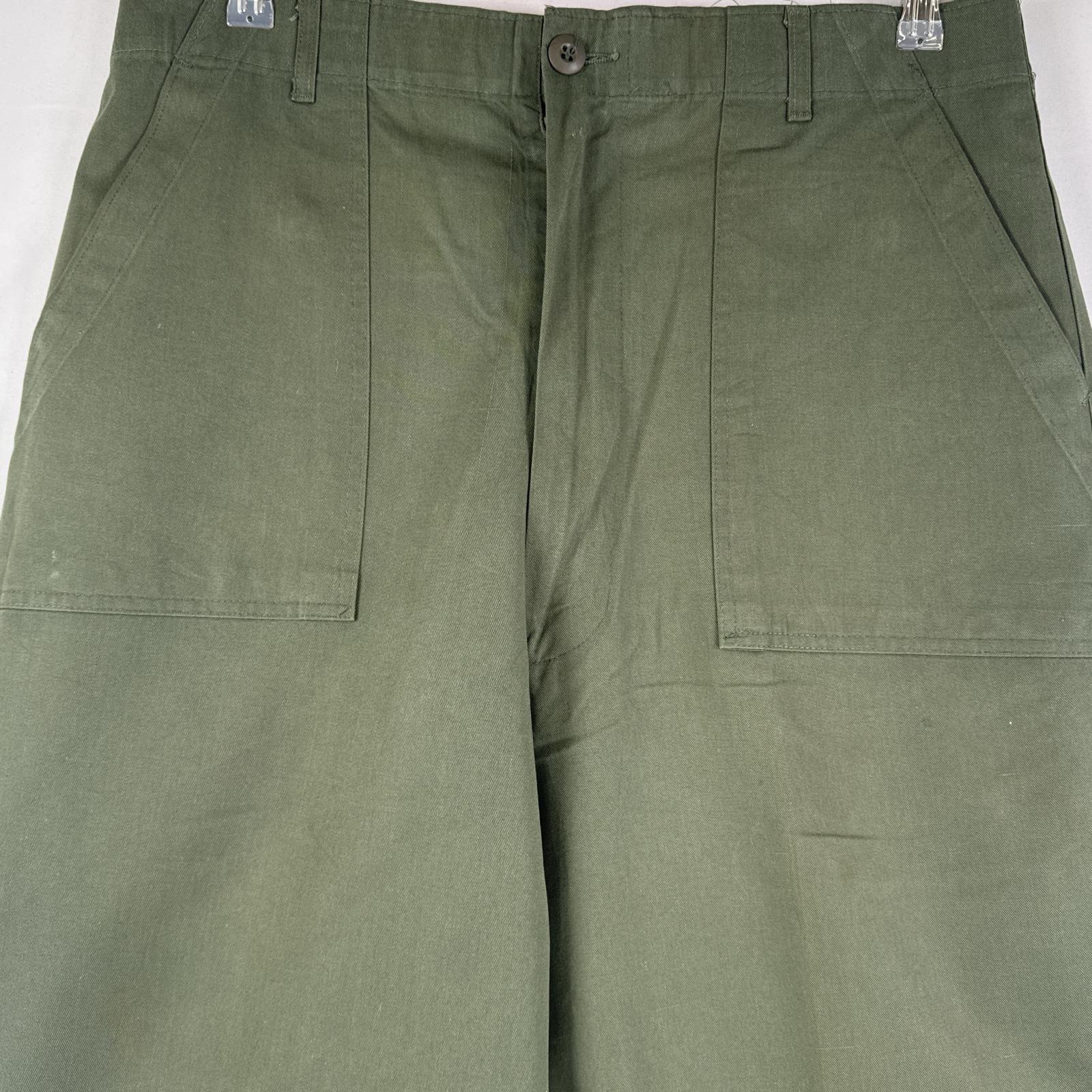 古着 ミリタリーロングパンツ ベイカーパンツ 米軍 実物 コンバットパンツ オリーブグリーン メンズ 【中古】