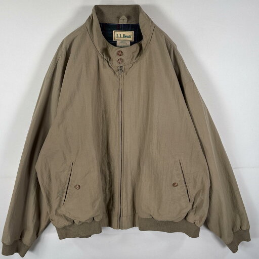 古着 80's/80年代 ヴィンテージ エルエルビーン L.L.Bean スイングトップ ハリントンジャケット 裏地チェック L ベージュ メンズ 【中古】 古着 80's/80年代 ヴィンテージ エルエルビーン L.L.Bean スイングトップ ハリントンジャケット 裏地チェック L ベージュ メンズ 【中古】