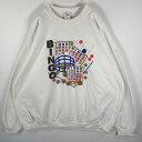 古着 ギルダン GILDAN スウェット ラバープリント ビッグサイズ 大判 BINGO クルーネック XXXL ホワイト メンズ 【中古】