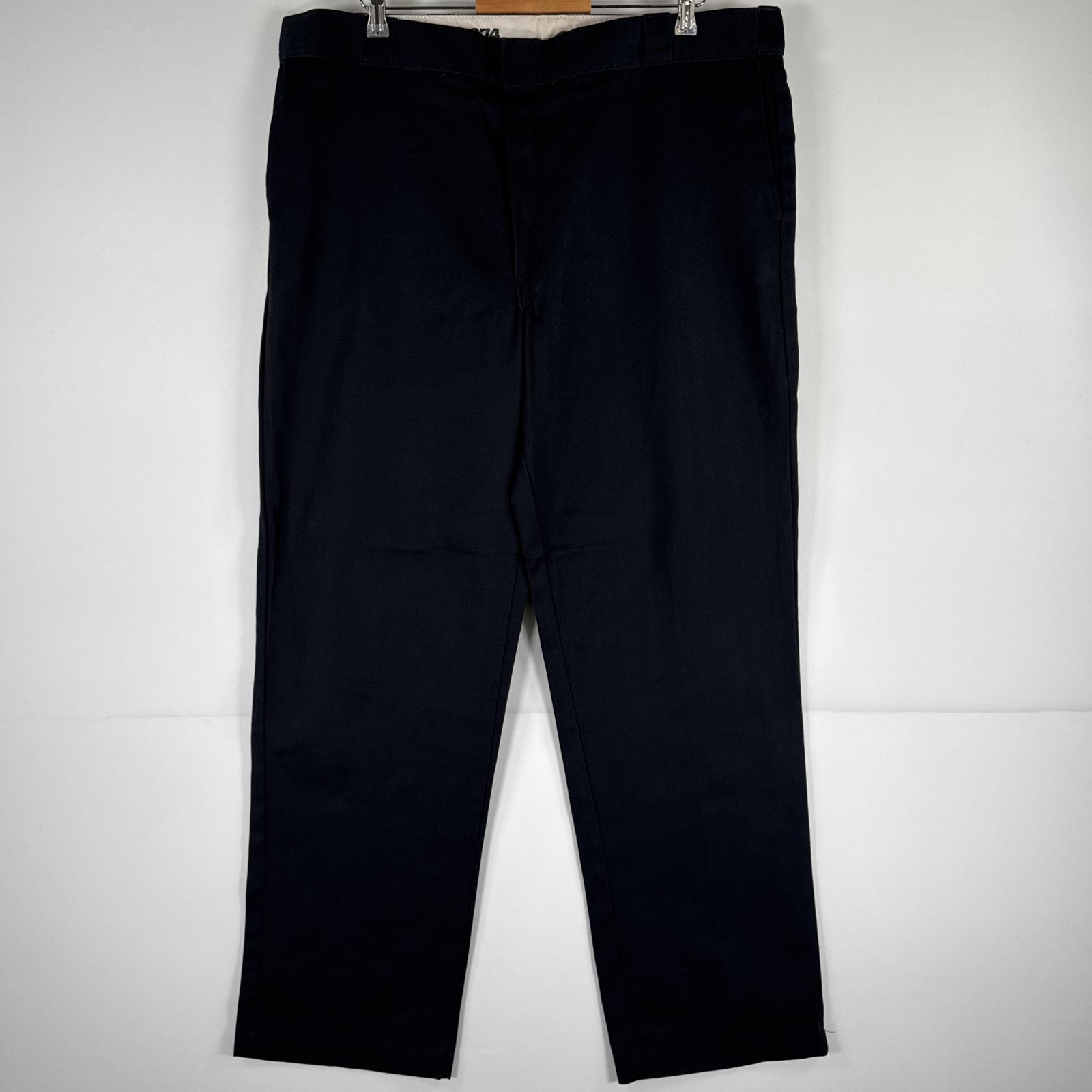 古着 ディッキーズ Dickies ワークパンツ ストレート 作業着 大きいサイズ 874 オリジナルフィット w42 L32 ブラック メンズ 【中古】(4.0)