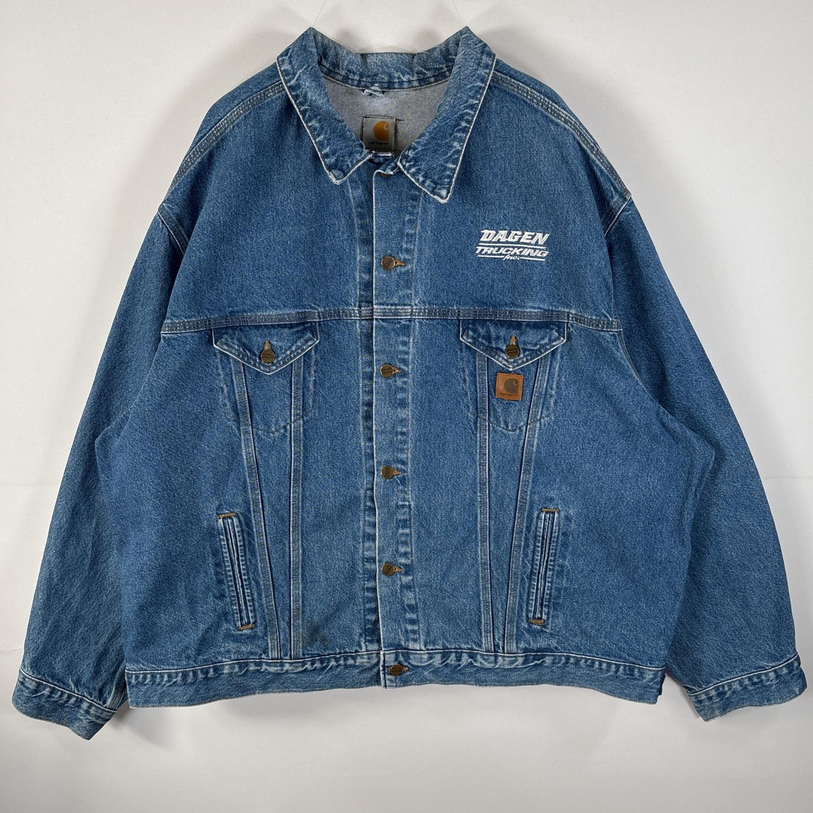古着 00’s/00年代 カーハート Carhartt USA製 デニムジャケット ジージャン ビッグサイズ ビッグ刺繍 XXXXL インディゴブルー メンズ 【中古】