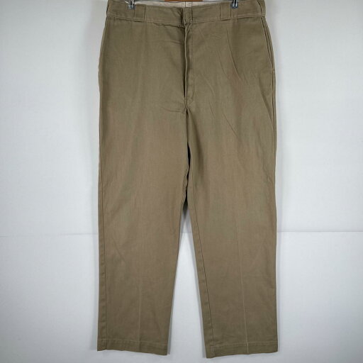 古着 ディッキーズ Dickies ワークパンツ USA製 チノパン 作業着 大きいサイズ ワンポイント テーパード w42 L32 ベージュ メンズ 【中古】 古着 ディッキーズ Dickies ワークパンツ USA製 チノパン 作業着 大きいサイズ ワンポイント テーパード w42 L32 ベージュ メンズ 【中古】