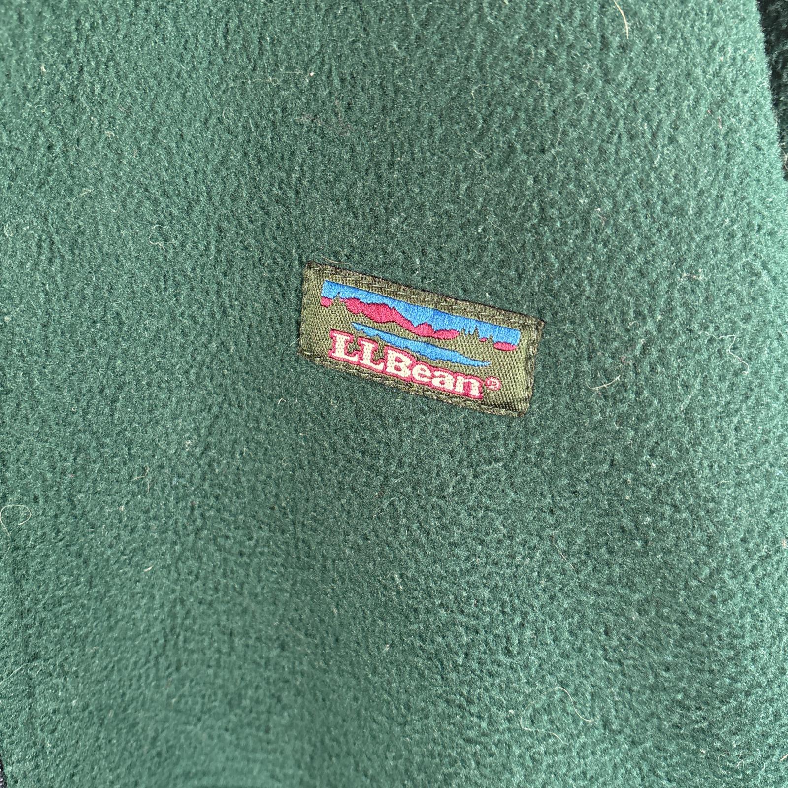 古着 90's/90年代 エルエルビーン L.L.Bean フリースジャケット ワンポイントロゴ フルジップ サイドポケット Large グリーン メンズ 【中古】