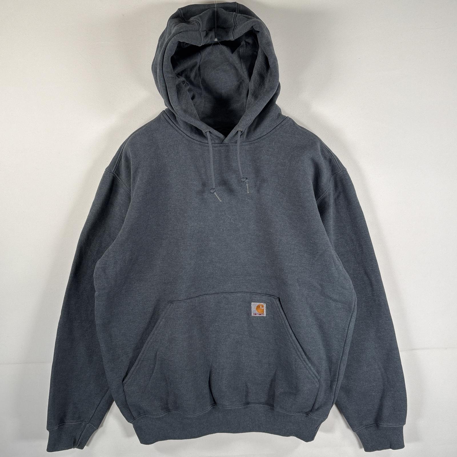 古着 カーハート Carhartt パーカー マフポケット ワンポイントブランドロゴ 肉厚 フーディー M グレー メンズ 【中古】