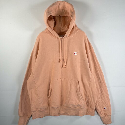 古着 チャンピオン Champion パーカー リバースウィーブ 復刻 ワンポイントロゴ刺繍 マフポケット XL(JPN3XL) オレンジ系 メンズ 【中古】 古着 チャンピオン Champion パーカー リバースウィーブ 復刻 ワンポイントロゴ刺繍 マフポケット XL(JPN3XL) オレンジ系 メンズ 【中古】