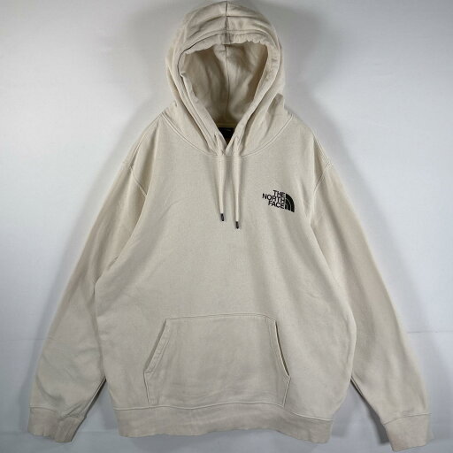 古着 ザ・ノースフェイス THE NORTH FACE パーカー 両面プリント 大きいサイズ マフポケット ワンポイントロゴ XL ホワイト系 メンズ 【中古】 古着 ザ・ノースフェイス THE NORTH FACE パーカー 両面プリント 大きいサイズ マフポケット ワンポイントロゴ XL ホワイト系 メンズ 【中古】