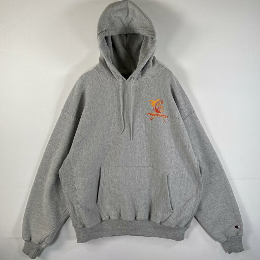 古着 チャンピオン Champion パーカー プレミアムリバースウィーブ 大きいサイズ ワンポイント刺繍 マフポケット XXL グレー メンズ 【中古】 古着 チャンピオン Champion パーカー プレミアムリバースウィーブ 大きいサイズ ワンポイント刺繍 マフポケット XXL グレー メンズ 【中古】